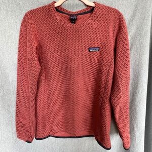 Patagonia Women Recycled Polyester Chevron Fleece Sweater Pullover Sz M